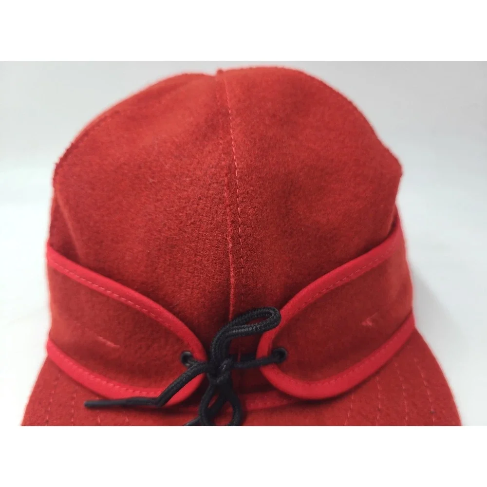 Stormy Kromer Fitted 6 5/8 Hat Cap Wool Blend Hunt Youth Men Women‎ Made USA Red